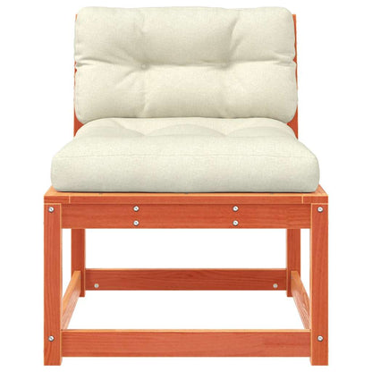 Garden Sofa with Cushions Wax Brown Solid Wood Pine