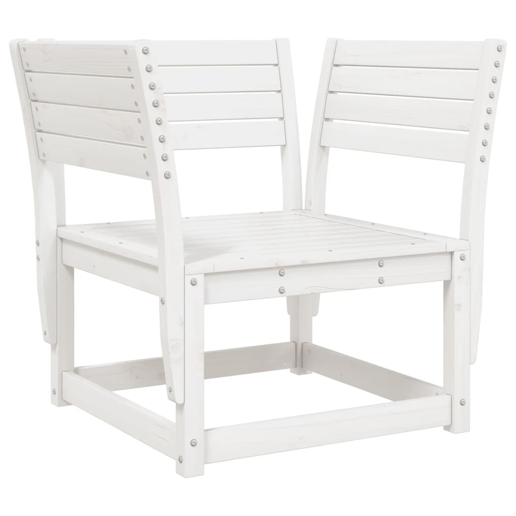 Garden Sofa | White, Anthracite | Solid pine wood, Polyester | Medium