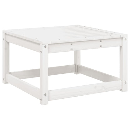 Garden Footstool | White | Solid pine wood | 83 x 73 x 78 cm | Modular
