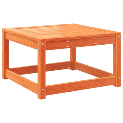 Garden Footstool | Wax brown | Solid pine wood, Polyester cushion