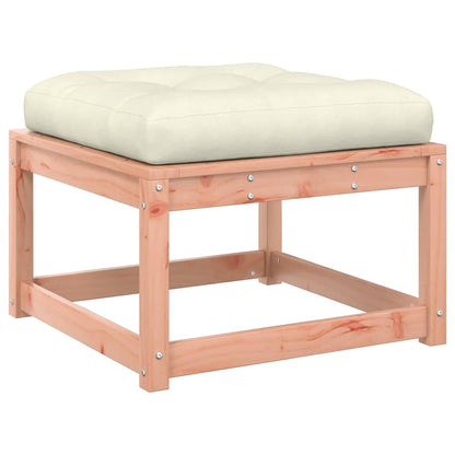 Garden Footstool with Cushions Solid Wood Douglas