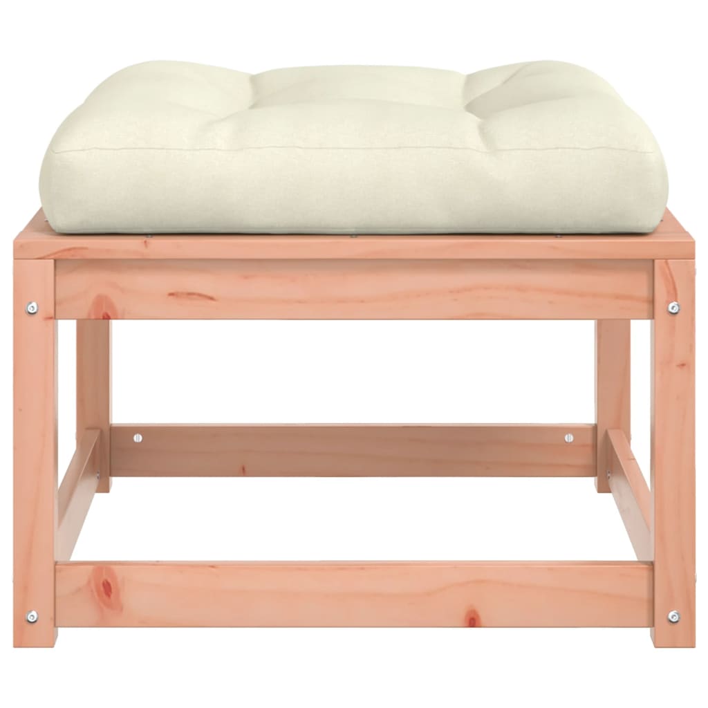 Garden Footstool | Cream white | Solid douglas wood | Medium | Modular