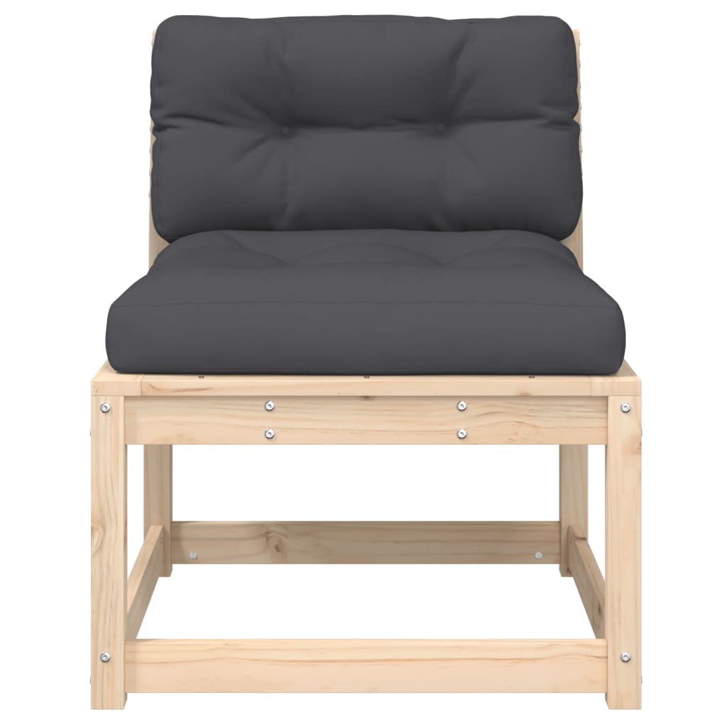Garden Sofa | Set of 2 | Anthracite | Solid Pine Wood | Medium | Modular