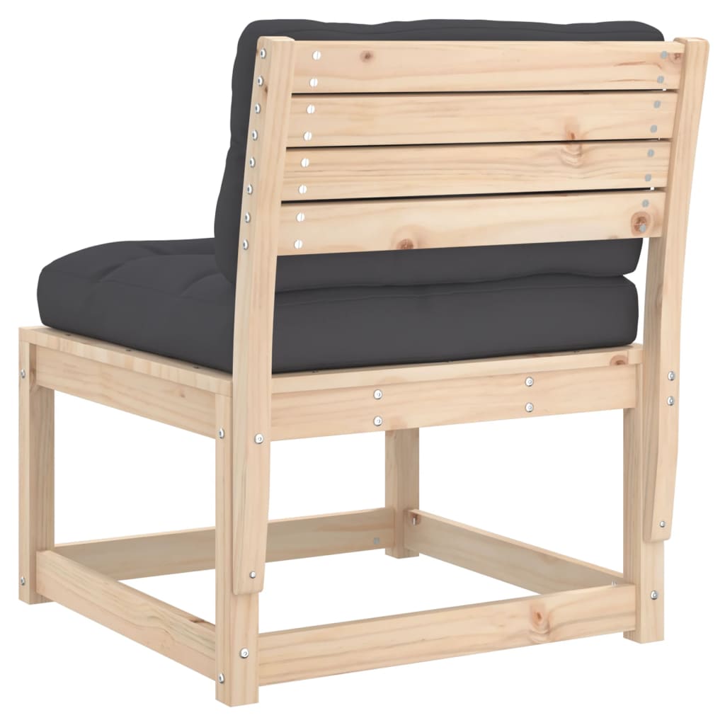 Garden Sofa | Set of 2 | Anthracite | Solid Pine Wood | Medium | Modular
