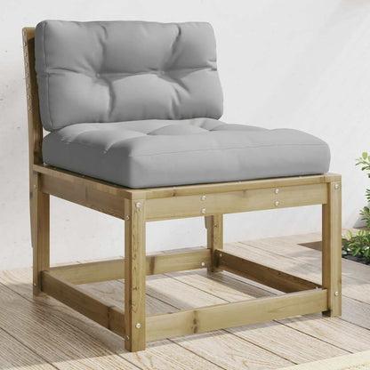 Garden Sofas with Cushions 2pcs Impregnated Wood Pine