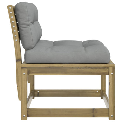 Garden Sofa | Set of 2 | Grey | Impregnated pine wood, Polyester | Medium