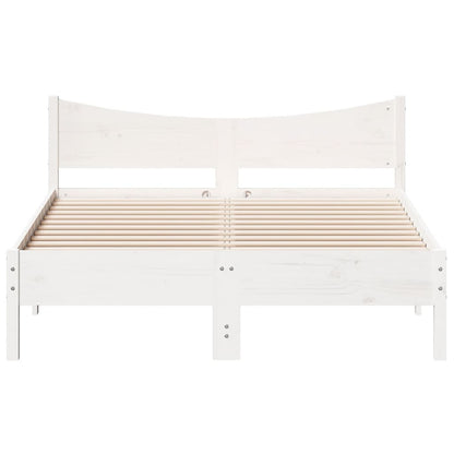 Bed Frame without Mattress White 120x200 cm Solid Wood Pine