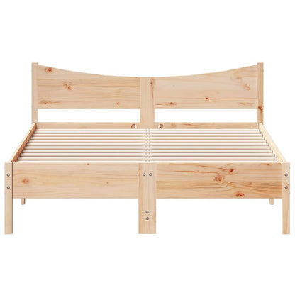 Bed Frame without Mattress 135x190 cm Double Solid Wood Pine