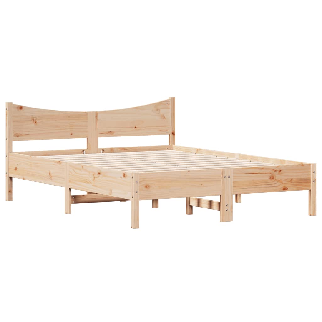 Bed Frame without Mattress 120x190 cm Small Double Solid Wood Pine