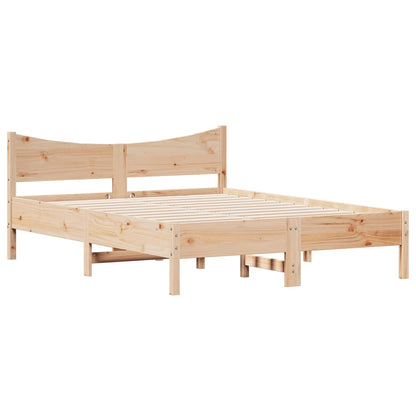 Bed Frame without Mattress 120x190 cm Small Double Solid Wood Pine