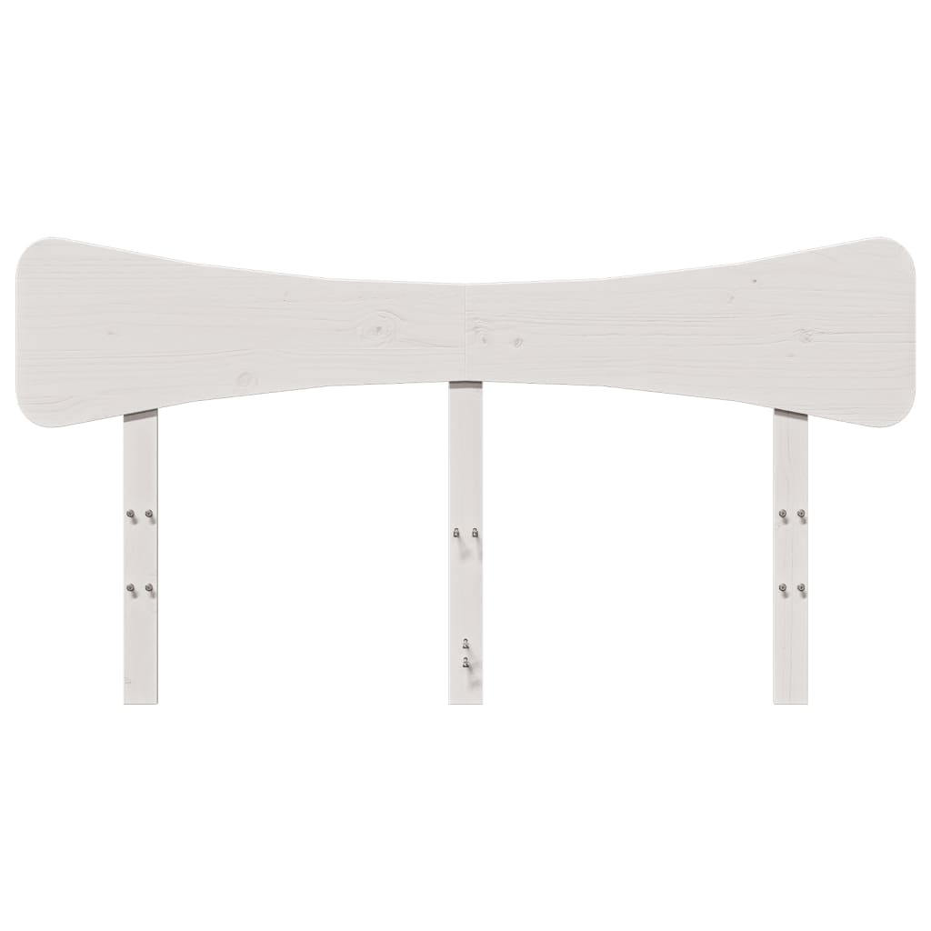 Headboard White 160 cm Solid Wood Pine