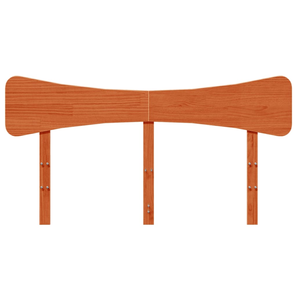 Headboard Wax Brown 140 cm Solid Wood Pine