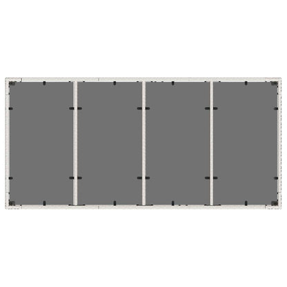 Garden Table with Glass Top White 190x90x75 cm Poly Rattan