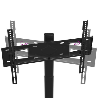 Corner TV Stand 2-Tiers for 32-65 Inch Black