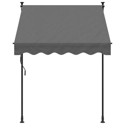 Retractable Awning Anthracite 150x150 cm Fabric and Steel