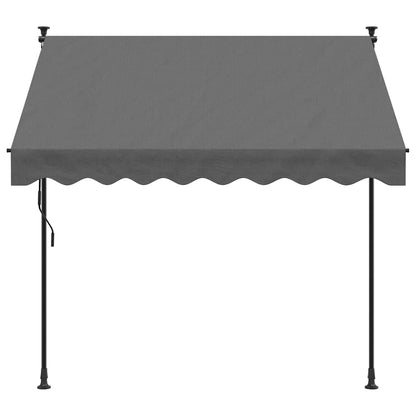 Retractable Awning Anthracite 200x150 cm Fabric and Steel