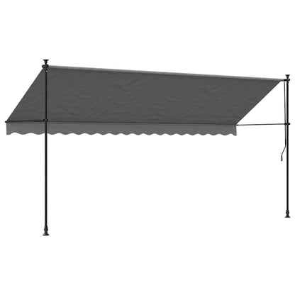 Retractable Awning Anthracite 400x150 cm Fabric and Steel