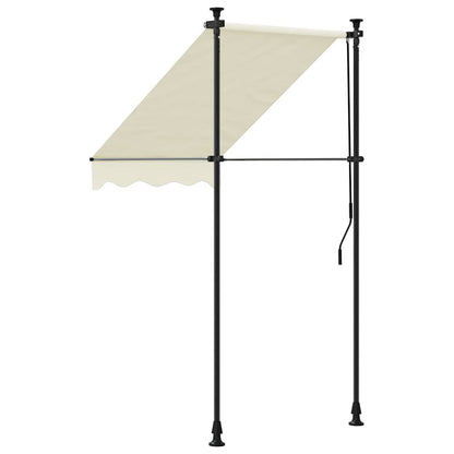 Retractable Awning Cream 100x150 cm Fabric and Steel