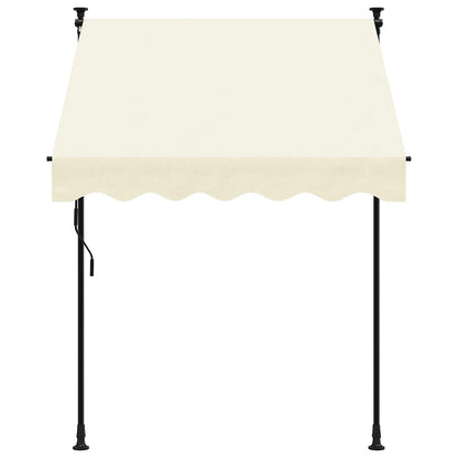 Retractable Awning Cream 150x150 cm Fabric and Steel