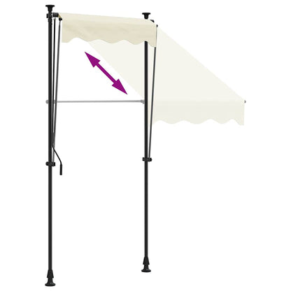 Retractable Awning Cream 150x150 cm Fabric and Steel