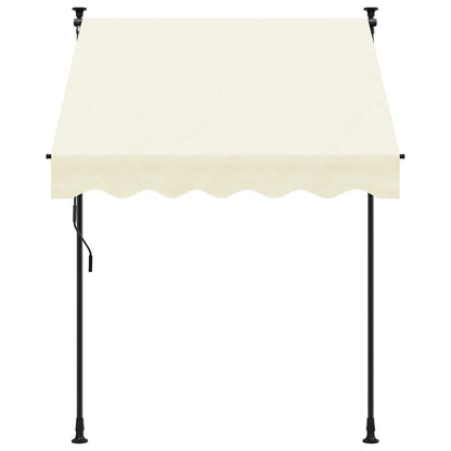 Retractable Awning Cream 200x115 cm Fabric and Steel