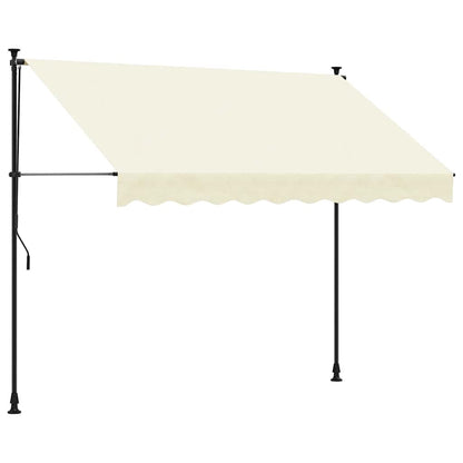 Retractable Awning Cream 300x150 cm Fabric and Steel