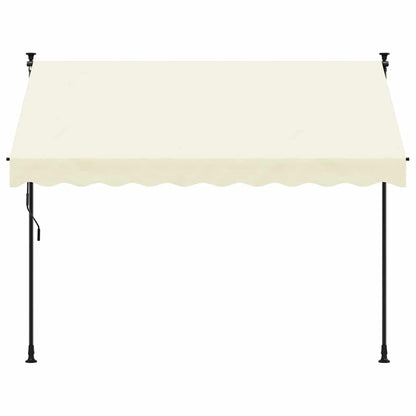 Retractable Awning Cream 300x150 cm Fabric and Steel