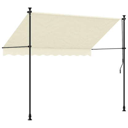 Retractable Awning Cream 300x150 cm Fabric and Steel