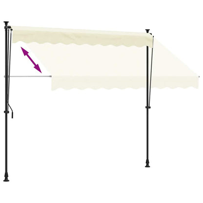 Retractable Awning Cream 300x150 cm Fabric and Steel