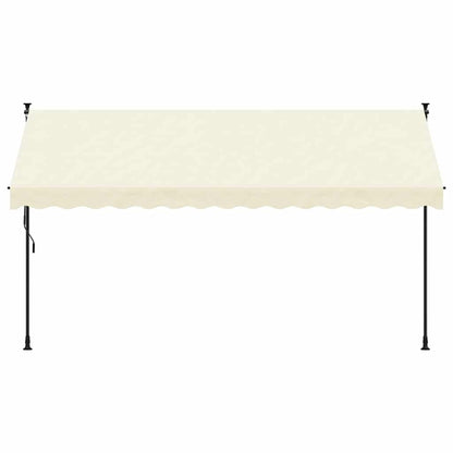 Retractable Awning Cream 350x150 cm Fabric and Steel