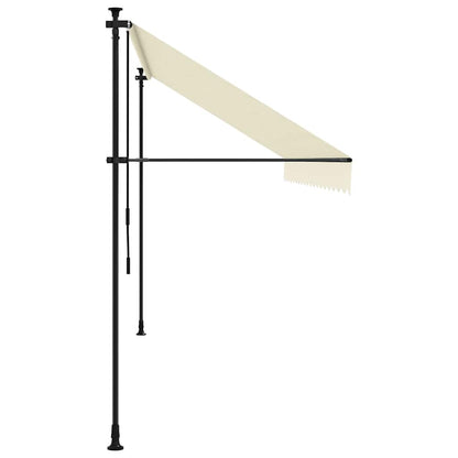Retractable Awning Cream 400x150 cm Fabric and Steel