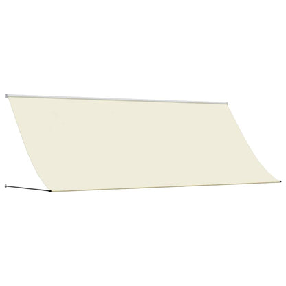 Retractable Awning Cream 350x150 cm Fabric and Steel
