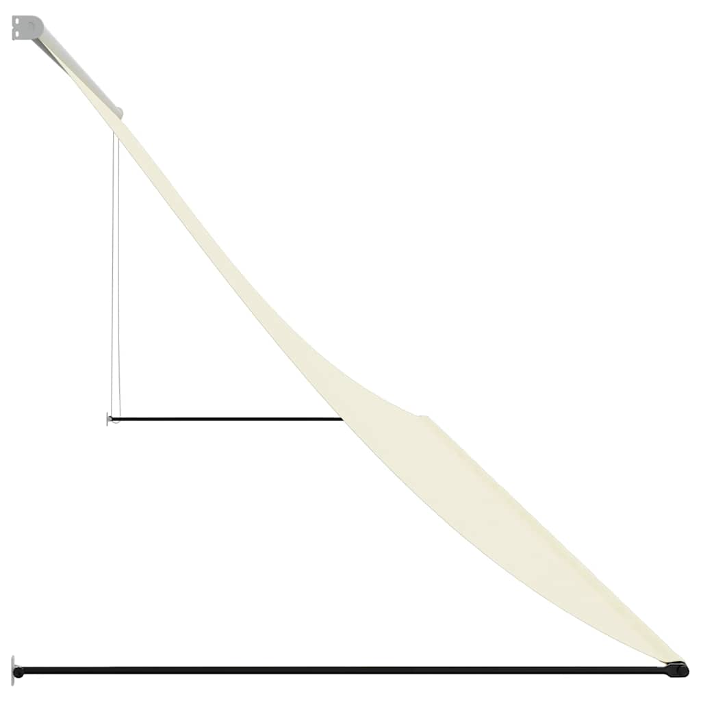 Retractable Awning Cream 350x150 cm Fabric and Steel