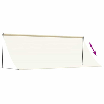 Retractable Awning Cream 350x150 cm Fabric and Steel