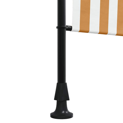 Outdoor Roller Blind Orange and White 120x270 cm Fabric&Steel