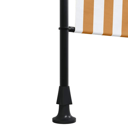Outdoor Roller Blind Orange and White 150x270 cm Fabric&Steel