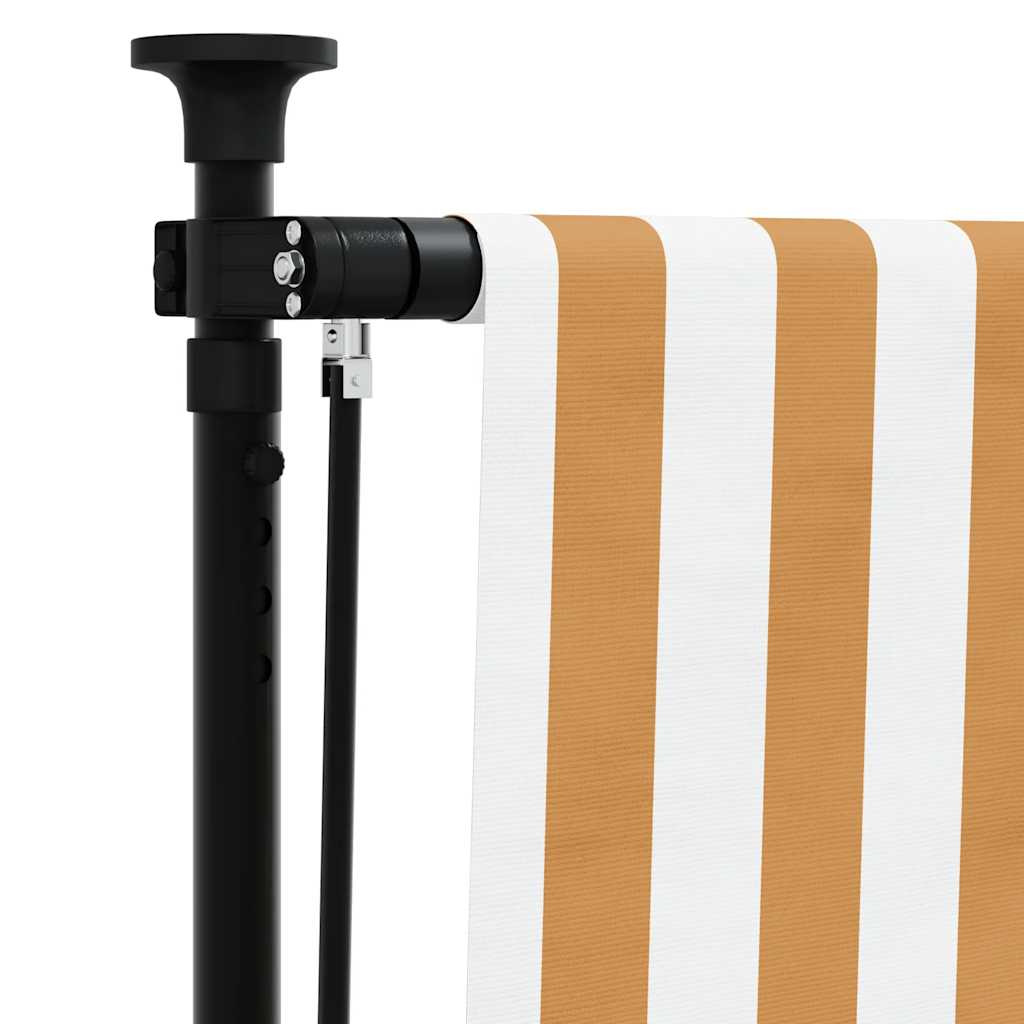 Outdoor Roller Blind Orange and White 200x270 cm Fabric&Steel