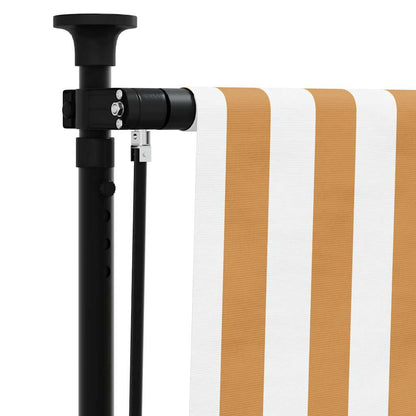 Outdoor Roller Blind Orange and White 200x270 cm Fabric&Steel