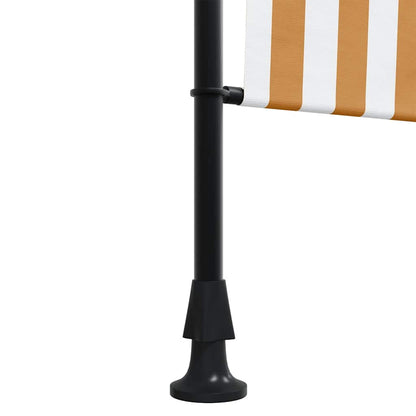 Outdoor Roller Blind Orange and White 200x270 cm Fabric&Steel