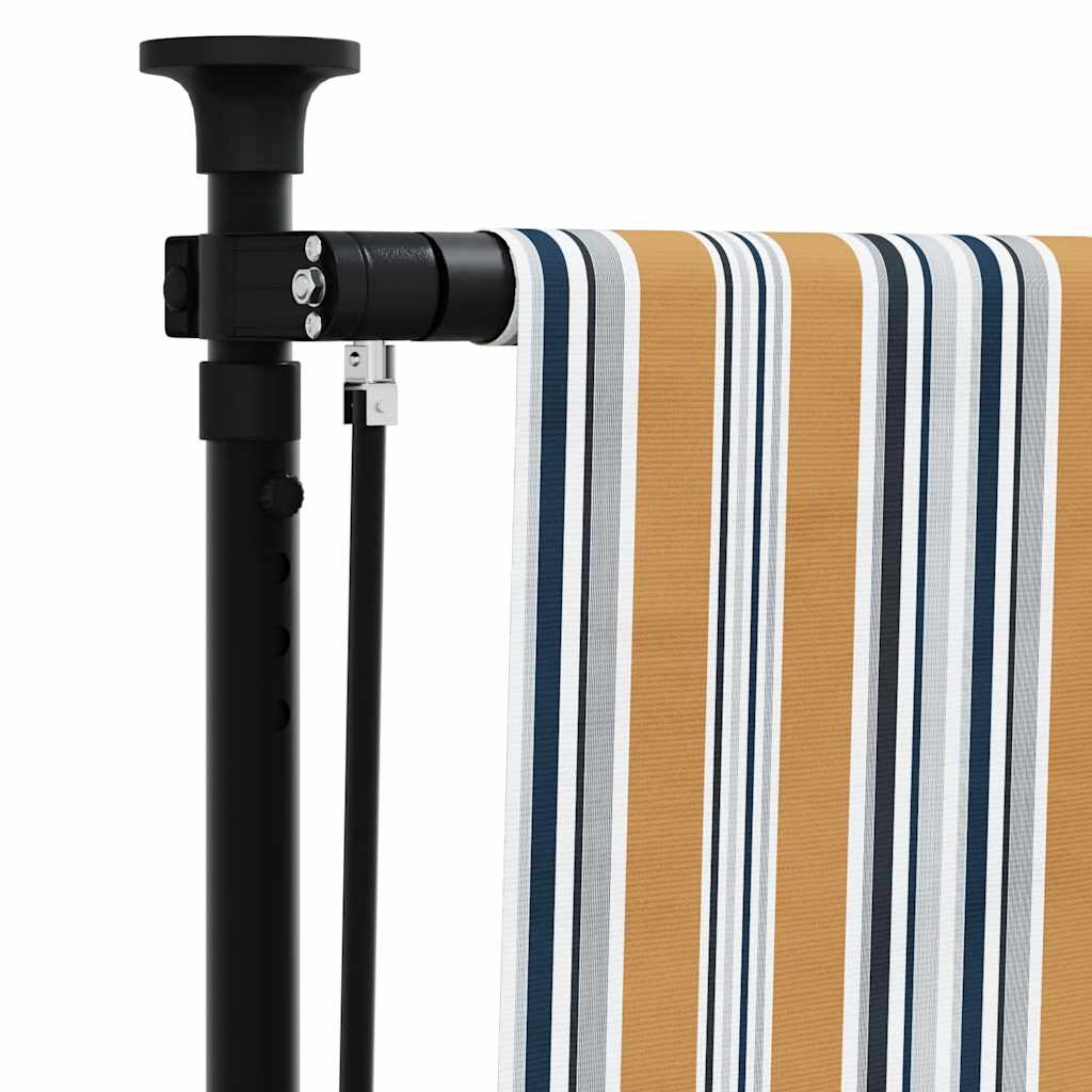 Outdoor Roller Blind Yellow and White 200x270 cm Fabric&Steel