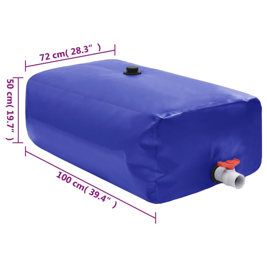 Water Tank with Tap Foldable 360 L PVC