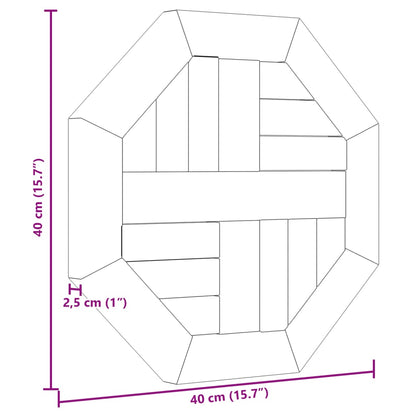 Table Top 40x40x2.5 cm Octagonal Solid Wood Teak