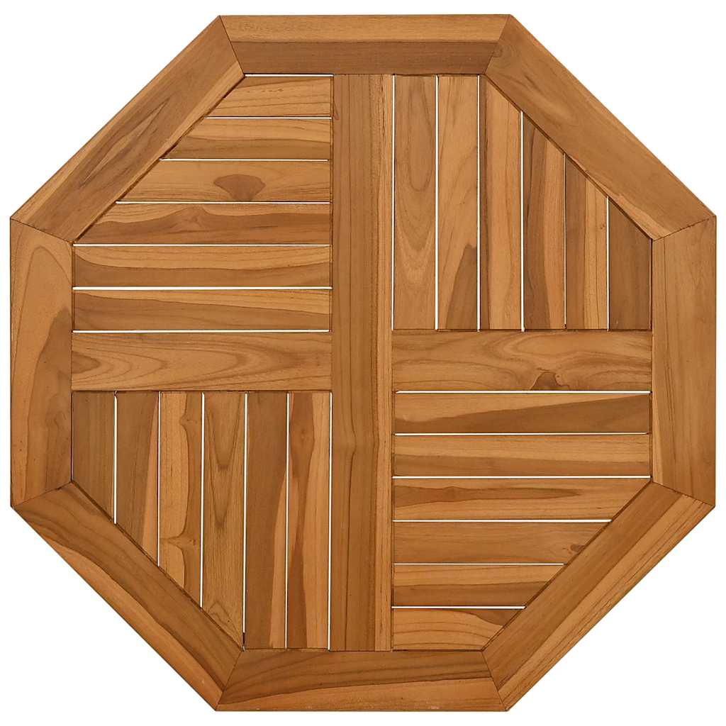 Table Top 70x70x2.5 cm Octagonal Solid Wood Teak