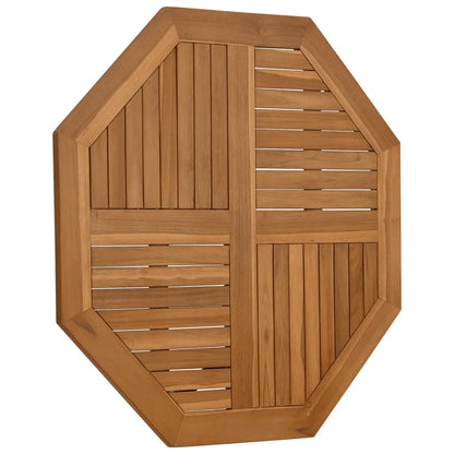 Table Top 90x90x2.5 cm Octagonal Solid Wood Teak