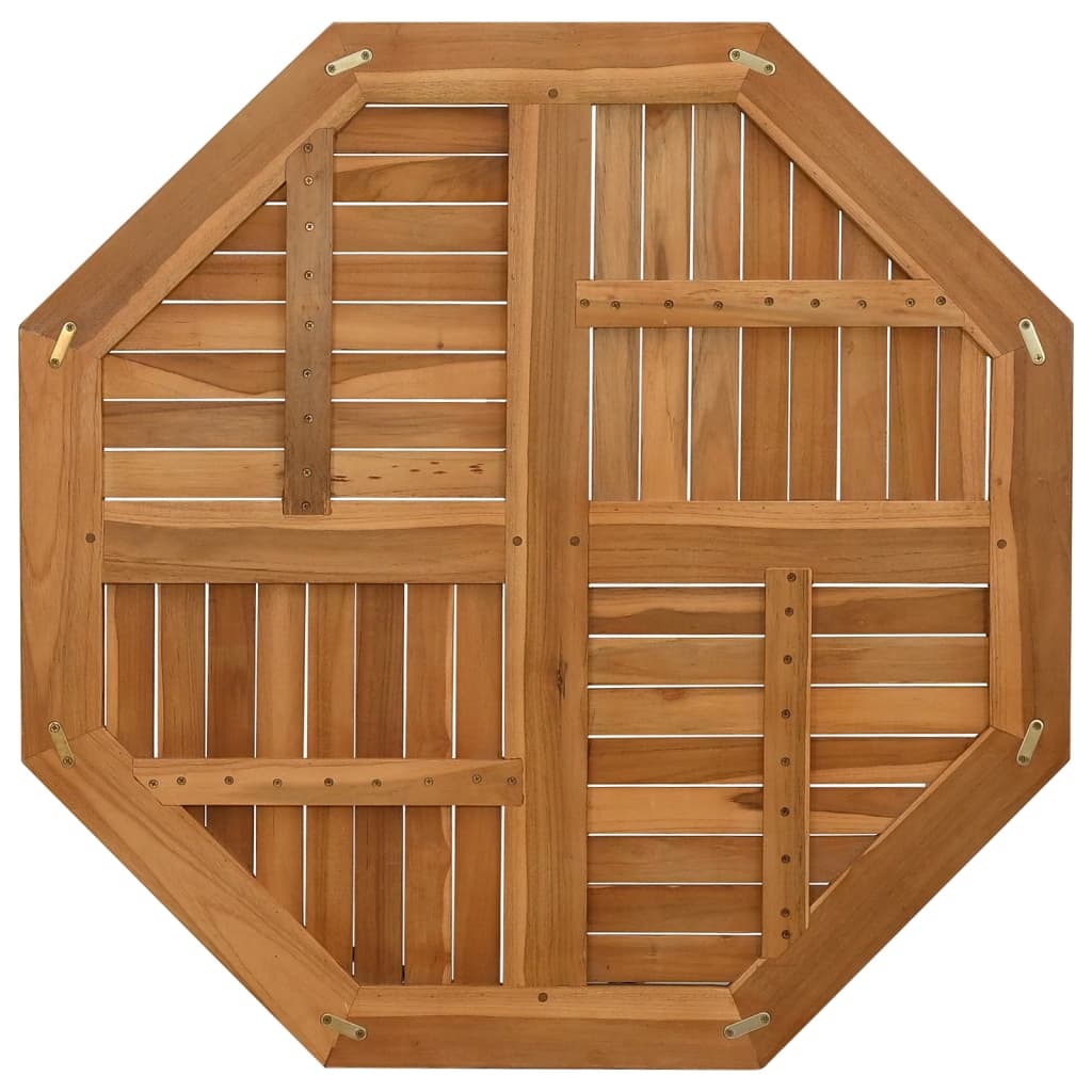 Table Top 90x90x2.5 cm Octagonal Solid Wood Teak