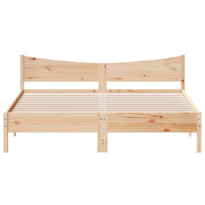 Bed Frame without Mattress 200x200 cm Solid Wood Pine