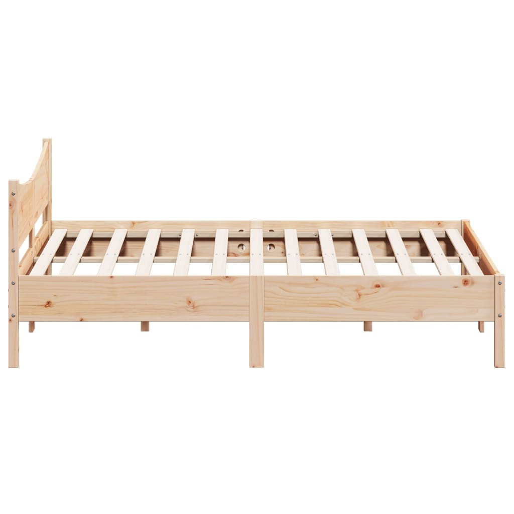 Bed Frame without Mattress 200x200 cm Solid Wood Pine