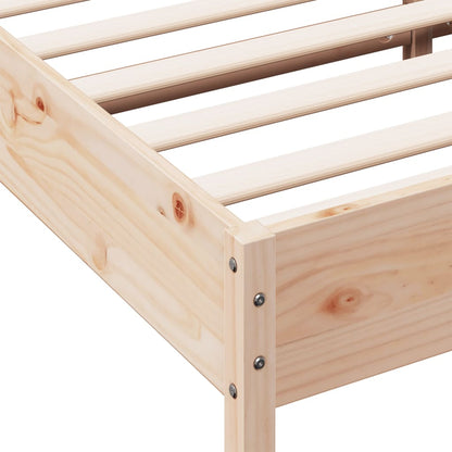Bed Frame without Mattress 200x200 cm Solid Wood Pine
