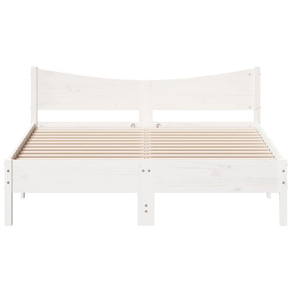 Bed Frame without Mattress White 160x200 cm Solid Wood Pine