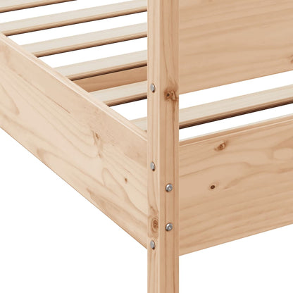 Bed Frame without Mattress 200x200 cm Solid Wood Pine
